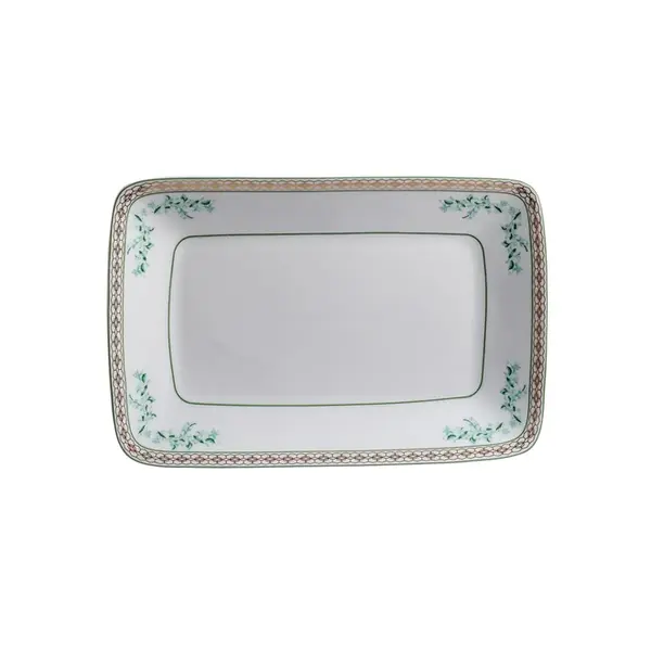 Bandeja Retangular 27cm Porcelana Schmidt - Dec. Búzios 2406