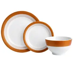Aparelho com Bowl 18 Peças Porcelana Schmidt - Dec. Garopaba 2404