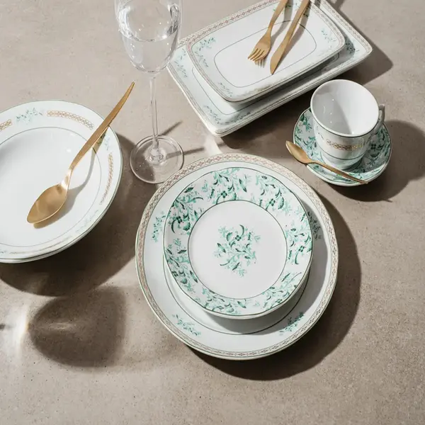 Xicara Chá com Pires Porcelana Schmidt - Dec. Búzios 2406