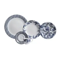 Aparelho Jantar e Chá 20 Peças Porcelana Schmidt - Dec. Tamandaré 2402