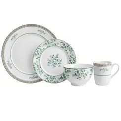 Aparelho com Bowl e Caneca 16 Peças Porcelana Schmidt - Dec. Búzios 2406