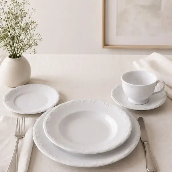Aparelho Jantar e Chá 20 Peças Porcelana Schmidt - Mod. Pomerode 114