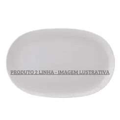 Travessa Rasa Oval 36cm Porcelana Schmidt - Mod. Itamaraty 292 2ª Linha