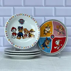 Prato Sobremesa Porcelana Schmidt - Dec. Patrulha Canina E611
