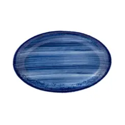 Travessa Rasa 21cm Porcelana Schmidt - Dec. Esfera Azul 2413