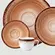 Aparelho Jantar e Chá 30 Peças Porcelana Schmidt - Dec. Esfera Marrom 2415