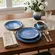 Aparelho Jantar e Café 30 Peças Porcelana Schmidt - Dec. Esfera Azul 2413