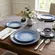 Aparelho Jantar e Café 20 Peças Porcelana Schmidt - Dec. Esfera Azul Celeste 2414