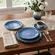 Aparelho Jantar e Café 20 Peças Porcelana Schmidt - Dec. Esfera Azul 2413