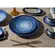 Aparelho Jantar e Café 20 Peças Porcelana Schmidt - Dec. Esfera Azul 2413