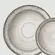 Aparelho Jantar e Café 30 Peças Porcelana Schmidt - Dec. Esfera Cinza 2416