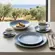Aparelho Jantar Chá e Café 42 Peças Porcelana Schmidt - Dec. Esfera Azul Celeste 2414