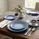 Aparelho Jantar e Chá 30 Peças Porcelana Schmidt - Dec. Esfera Azul Celeste 2414