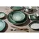 Aparelho Jantar e Chá 20 Peças Porcelana Schmidt - Dec. Esfera Verde 2418