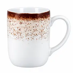 Caneca Porcelana Schmidt - Dec. Esfera Marrom 2415