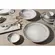 Aparelho Jantar e Chá 20 Peças Porcelana Schmidt - Dec. Esfera Cinza 2416