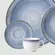 Aparelho Jantar e Chá 20 Peças Porcelana Schmidt - Dec. Esfera Azul Celeste 2414