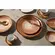 Aparelho Jantar e Café 20 Peças Porcelana Schmidt - Dec. Esfera Marrom 2415