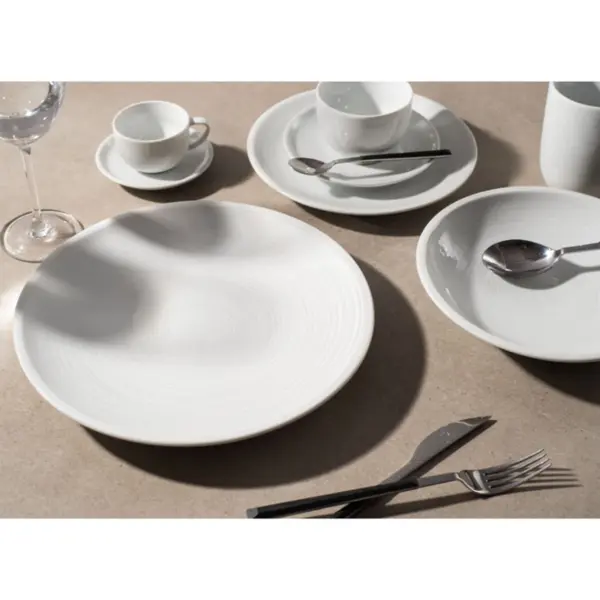 Aparelho Jantar e Café 30 Peças Porcelana Schmidt - Dec. Artesanal 2412