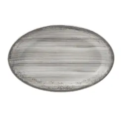Travessa Rasa 21cm Porcelana Schmidt - Dec. Esfera Cinza 2416