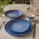 Aparelho Jantar e Chá 30 Peças Porcelana Schmidt - Dec. Esfera Azul 2413