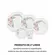 Aparelho Jantar e Chá 20 Peças Porcelana Schmidt - Dec. Romântica Prisma E005 2ª Linha