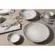 Travessa Rasa Oval 17cm Porcelana Schmidt - Dec. Esfera Cinza 2416