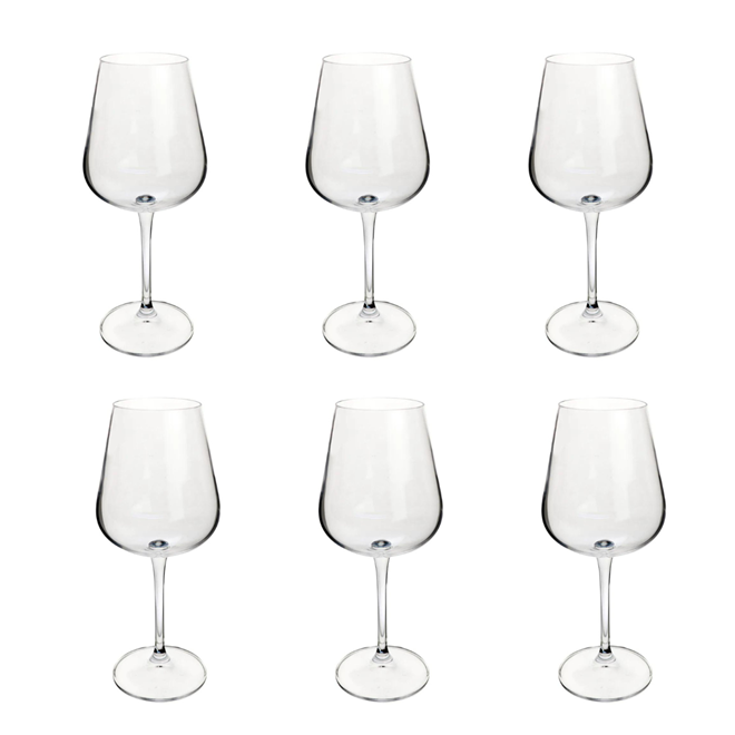 Jogo 6 Taças Vinho Branco em Cristal Ecológico Strix 360 ml Bohemia - Casa  Goianita