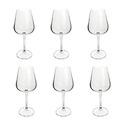 Jogo 6 Taças Vinho Branco em Cristal Ecológico Strix 360 ml Bohemia - Casa  Goianita