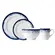 Aparelho com Bowl e Caneca 16 Peças Porcelana Schmidt - Dec. Nevoa 2420