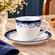 Conjunto com 6 Xícara Chá com Pires Porcelana Schmidt - Dec. Nevoa 2420