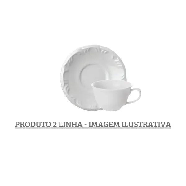 Xicara Café Sem Pé com Pires Porcelana Schmidt - Mod. Pomerode 114 2º LINHA