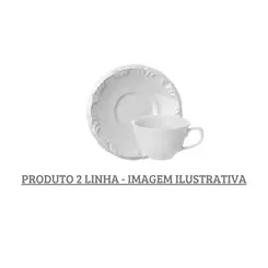 Xicara Café Sem Pé com Pires Porcelana Schmidt - Mod. Pomerode 114 2º LINHA
