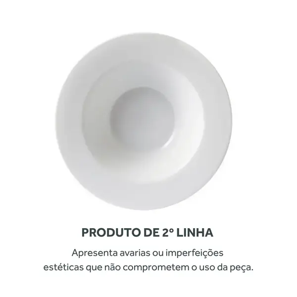 Prato Risoto com Aba Porcelana Schmidt - Mod. Itamaraty 292 2ª Linha