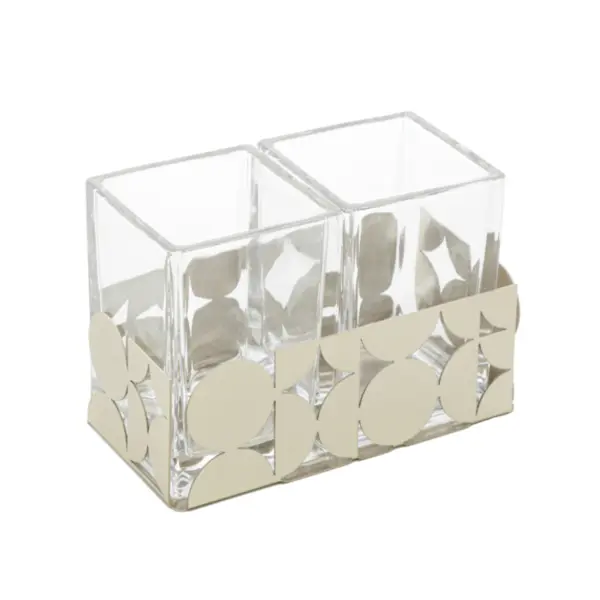 Porta Talher de Aço Inox Com Cristal 18cm - Wolff