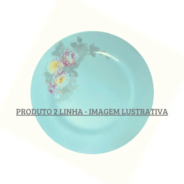 Prato Sobremesa Porcelana Schmidt - Dec. Romântica E005 2ª Linha