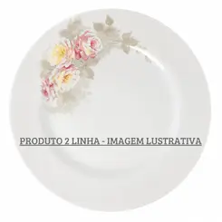 Prato Raso Porcelana Schmidt - Dec. Romantica E005 2ª Linha