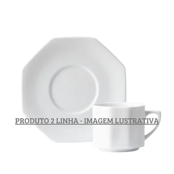 Xicara Chá com Pires Porcelana Schmidt - Mod. Orion 078 2ª Linha