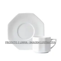 Xicara Chá com Pires Porcelana Schmidt - Mod. Orion 078 2ª Linha