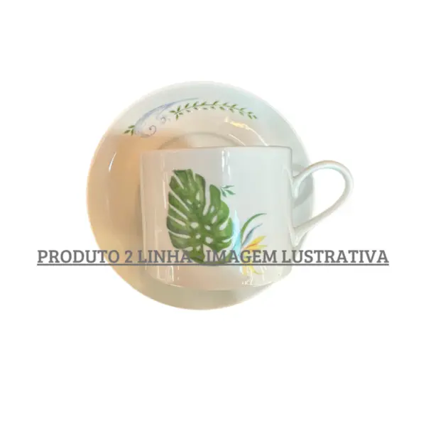 Xicara Chá 200ml Porcelana Schmidt - Dec Tropical 2º LINHA