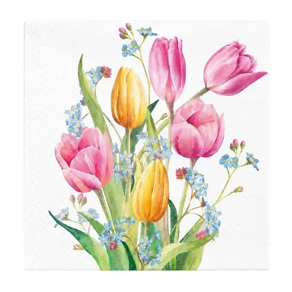 13317030 GUARDANAPO TULIPS BOUQUET FSC MIX