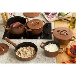 Conjunto 5 Panelas de Cerâmica Duo Cobre