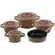 Conjunto 5 Panelas de Cerâmica Duo Cobre