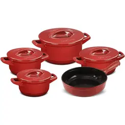 Conjunto 5 Panelas de Cerâmica Duo Pomodoro