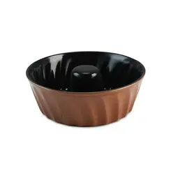 Forma Para Bolo de Cerâmica Twist Cobre
