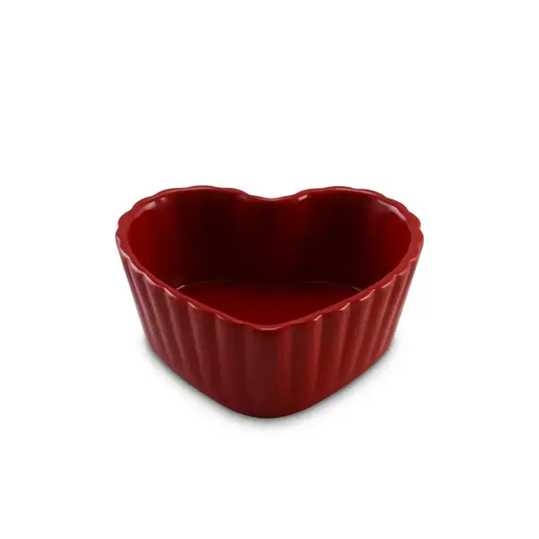 Ramequim de Cerâmica Coração Vermelho