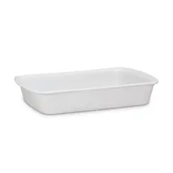 Travessa Retangular de Cerâmica Branco