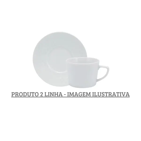 Xicara Chá com Pires Porcelana Schmidt - Mod. Artico 243 2ª Linha