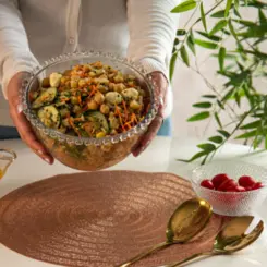 Saladeira de Cristal de Chumbo Coração