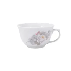 Xicara Chá sem Pé sem Pires Porcelana Schmidt - Dec. Eterna E351